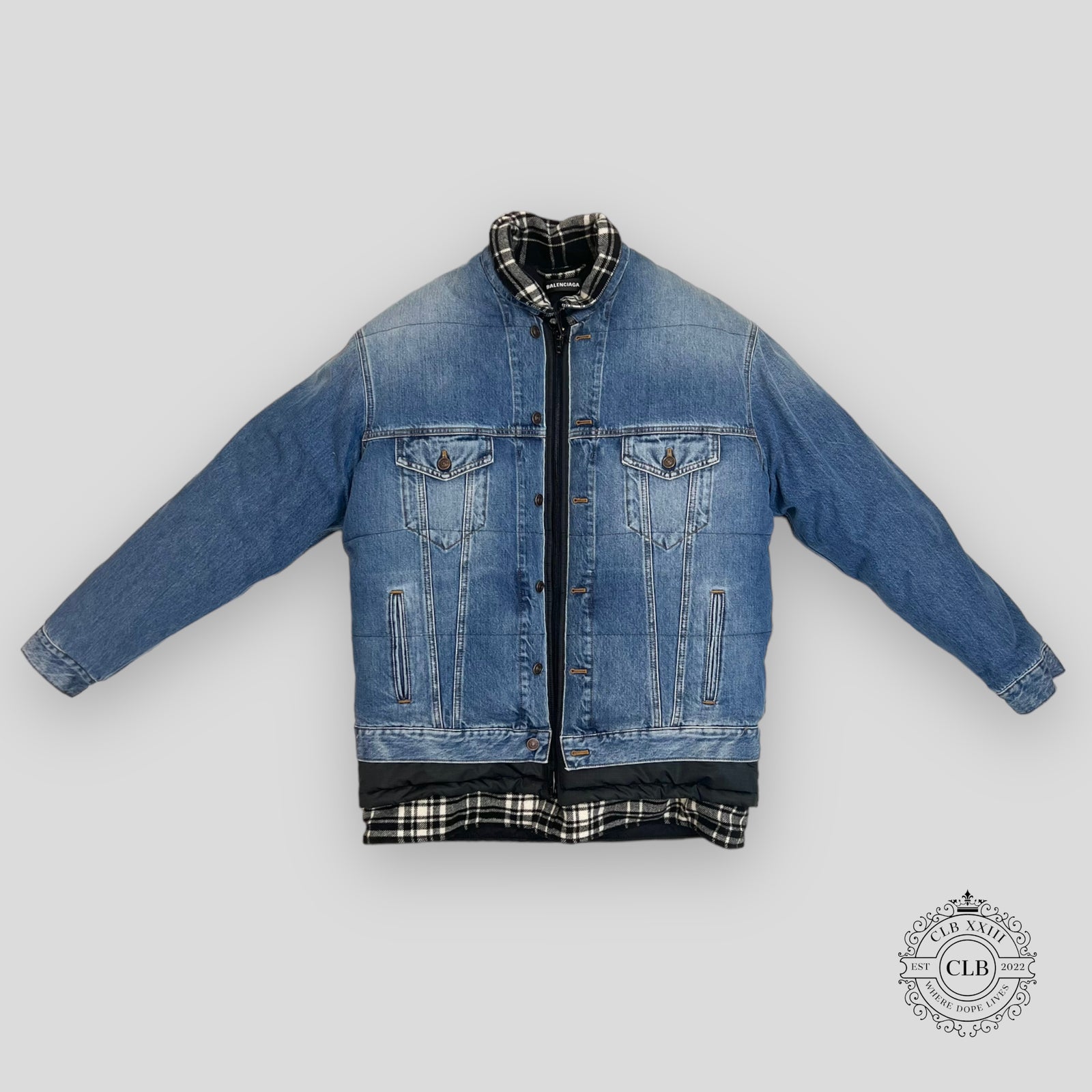 Balenciaga Triple Layer Denim Jacket