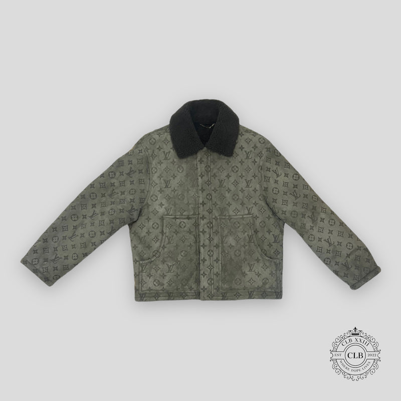 Louis Vuitton Monogram Shearling Jacket in Olive