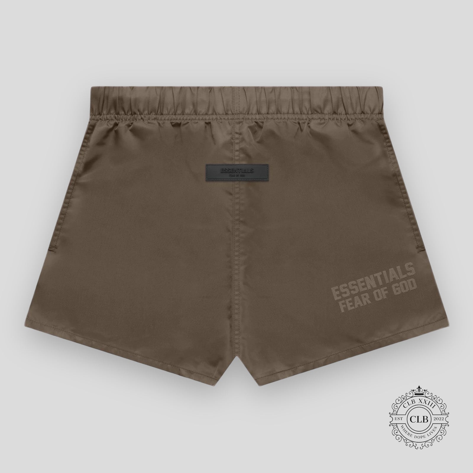 Fear of God Essentials Running Shorts FW22 Wood