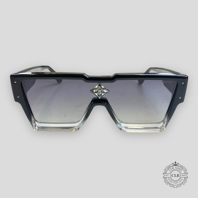 Louis Vuitton Black & Clear Gradient 'Cyclone' Sunglasses