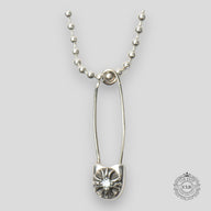 CHROME HEARTS DIAMOND EMBELLISHED PAPER CLIP PENDANT