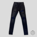 Amiri MX1 Plaid Jeans - Aged Black/Blue