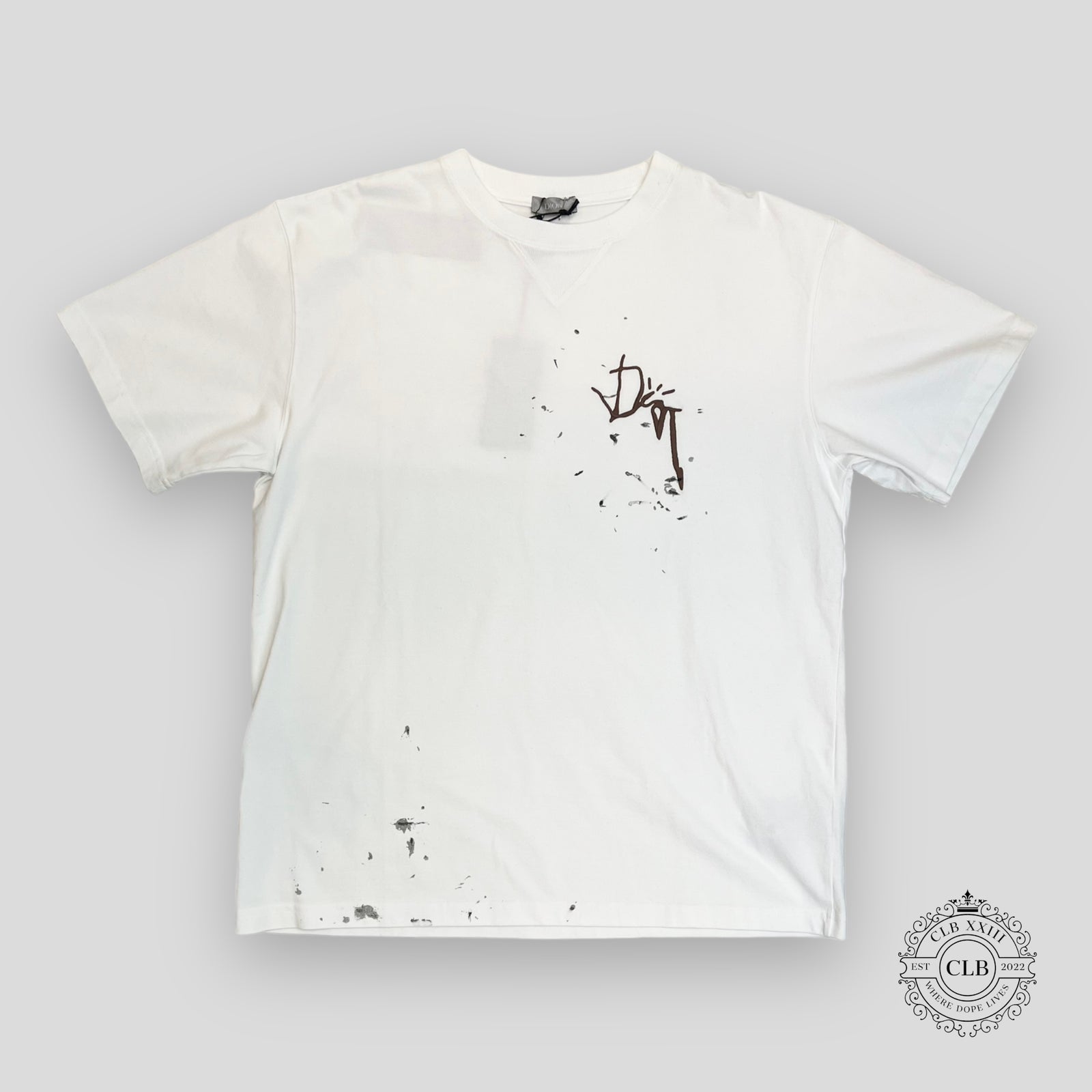 Dior Cactus Jack Embroidered Tee in White