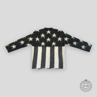 LOUIS VUITTON USA FLAG MOHAIR SWEATER - GREY
