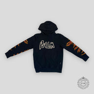 Palm Angels Graffiti Flames Hoodie - Black