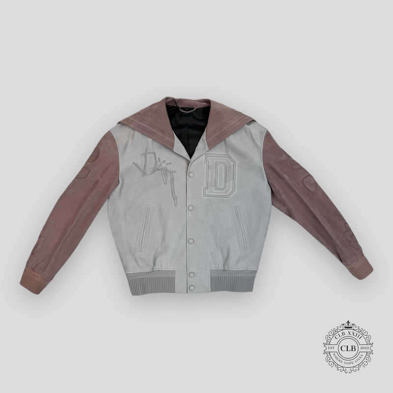 Dior Cactus Jack Leather Blouson in Grey