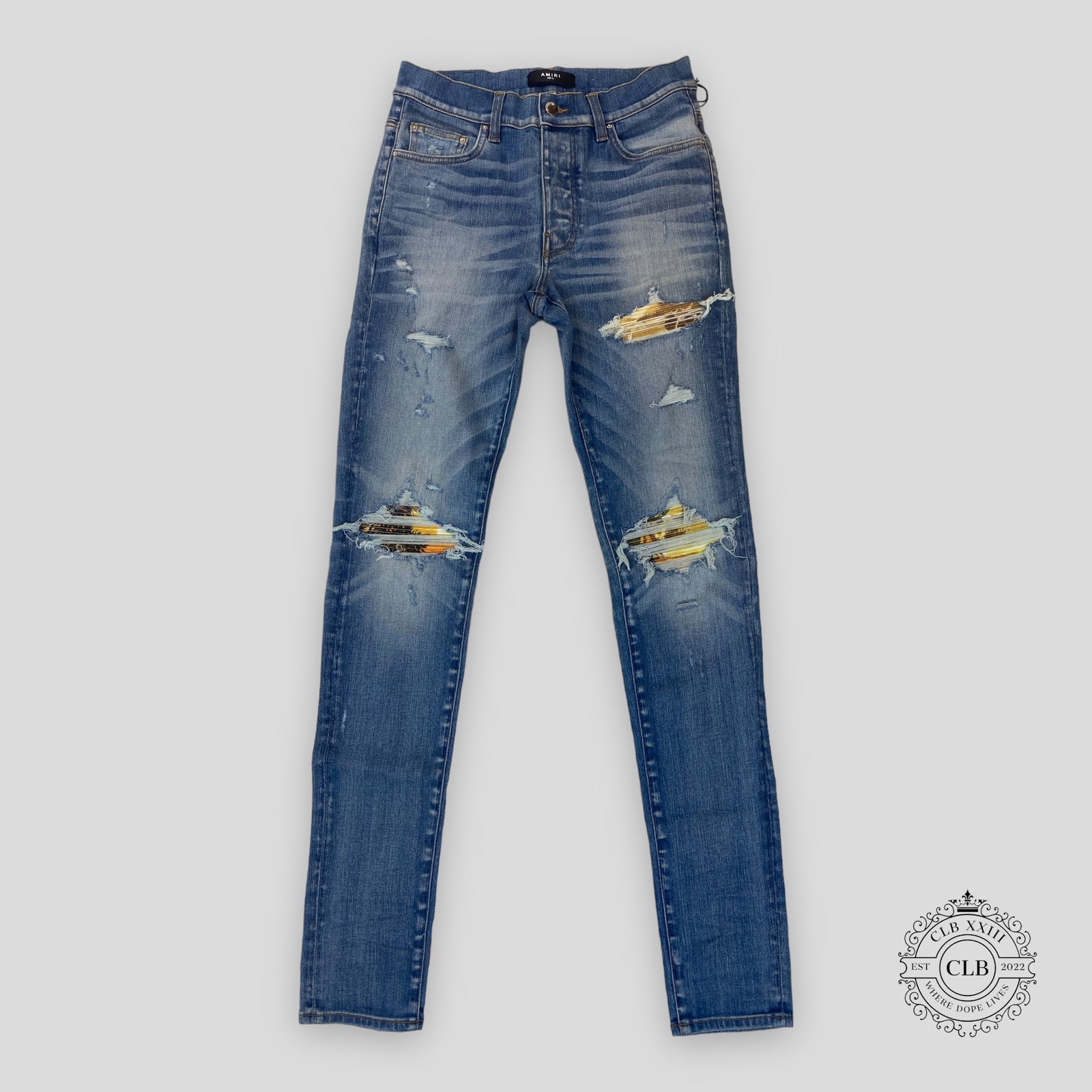 Amiri MX1 Aloha Jeans in 70's Indigo