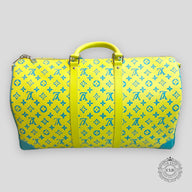 Louis Vuitton Lime Green Monogram Keepall Bandouliere 50