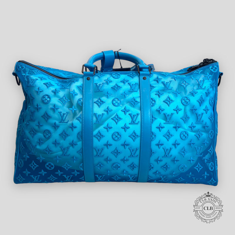 Louis Vuitton Mesh Keepall Bandouliere 50 in Blue