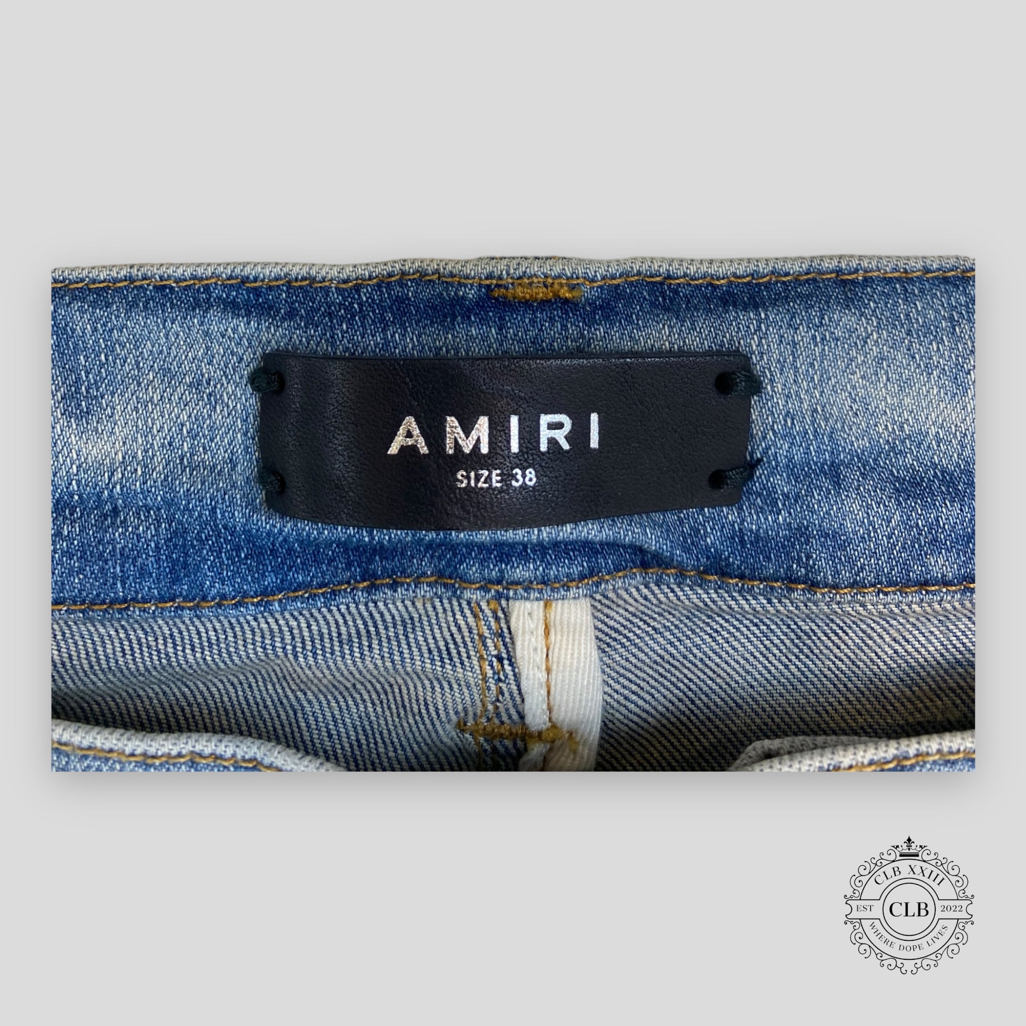 AMIRI MX2 BROWN BANDANA JEANS - CLAY INDIGO