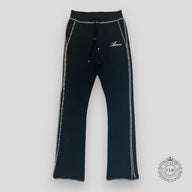 Amiri Stitched Logo Flare Trouser - Black