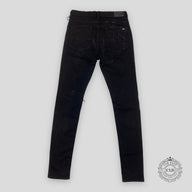 AMIRI MX1 CRACKED PAINT JEANS - BLACK/PINK