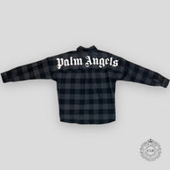Palm Angels Classic Logo Overshirt in Black / Grey