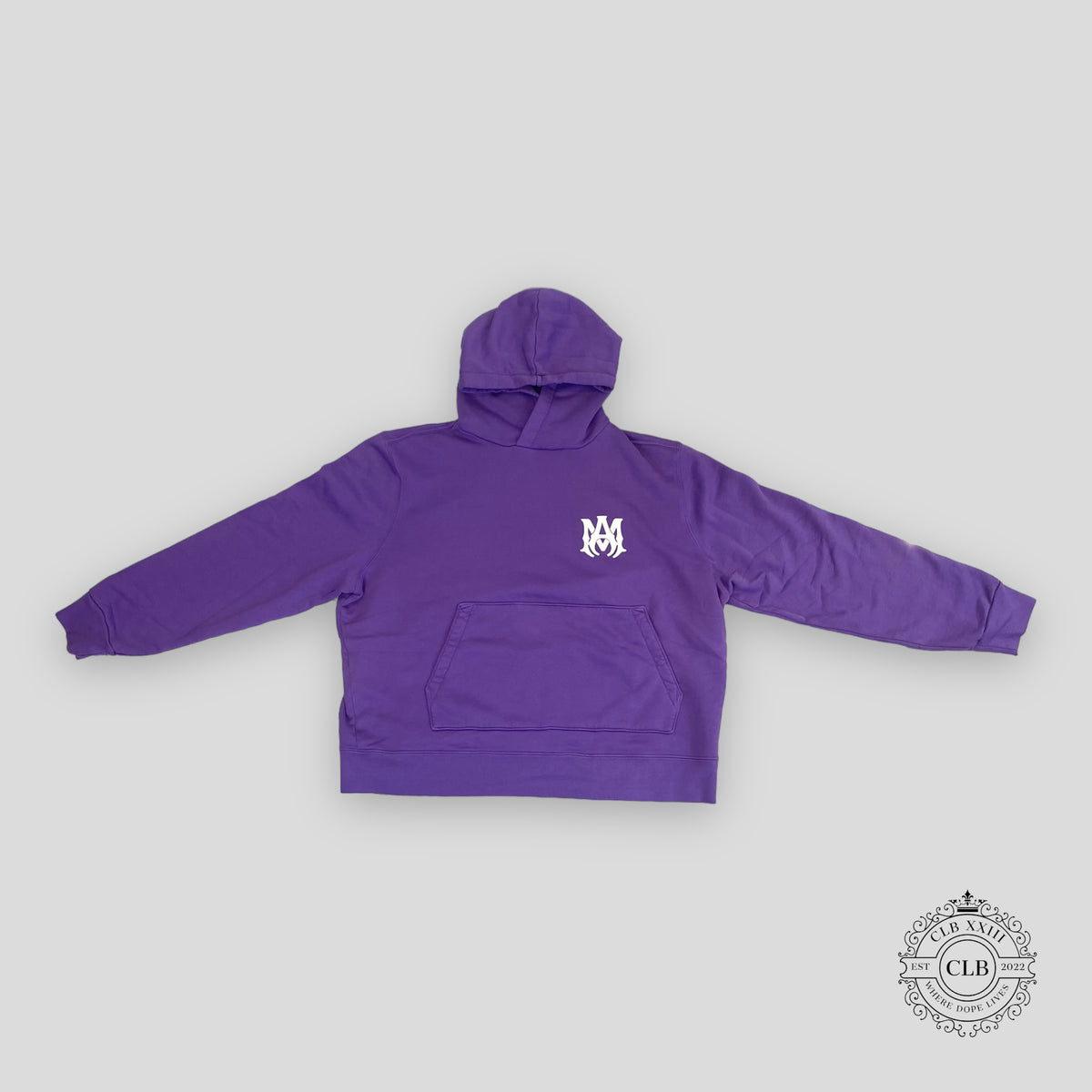 Amiri Ma Logo Hoodie in Purple