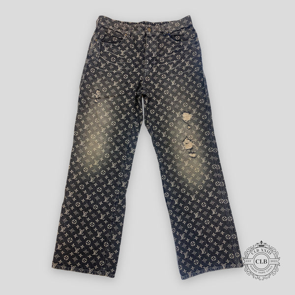 LOUIS VUITTON Blue Denim Monogram Patchwork Vintage Jeans LV -  Israel