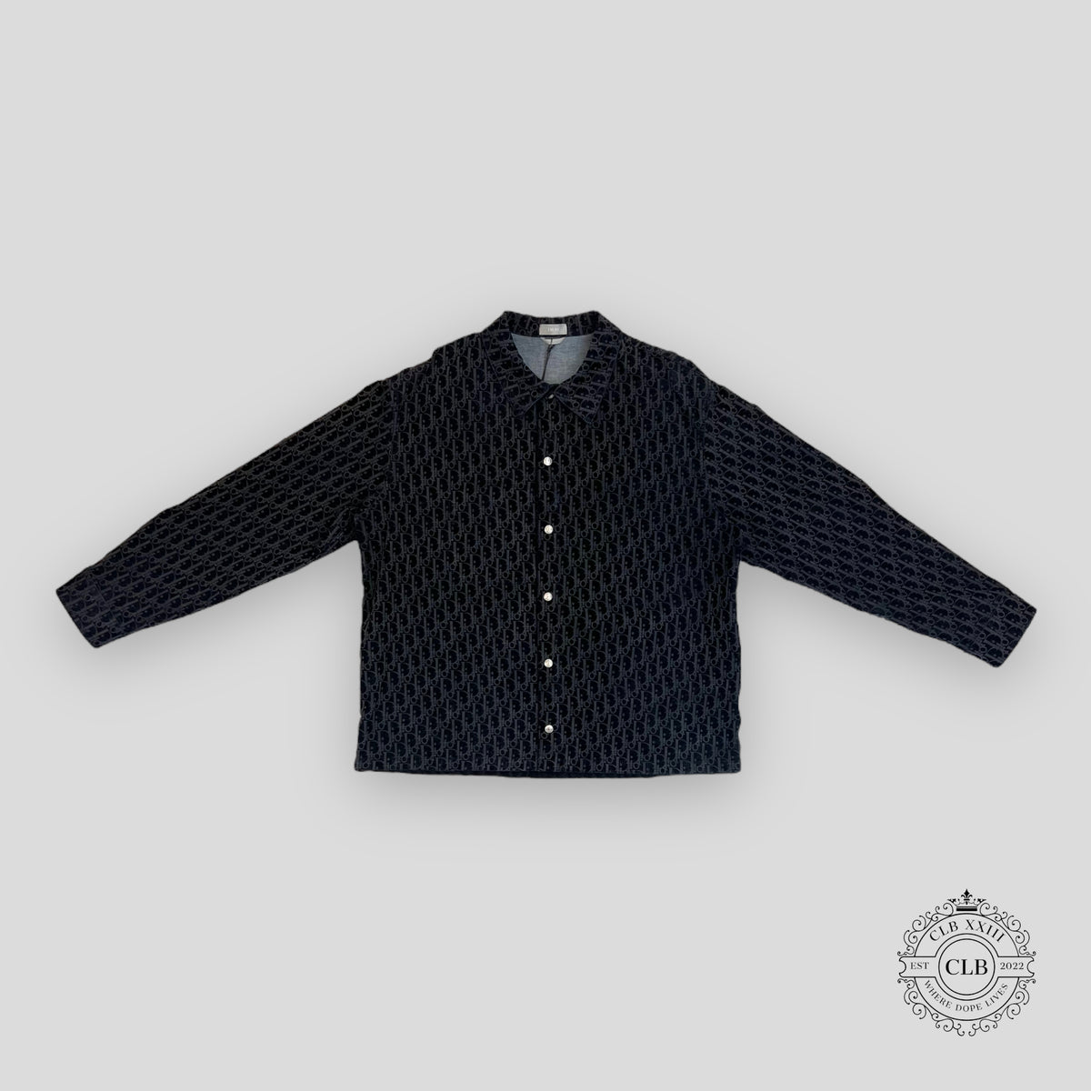 DIOR OBLIQUE OVERSHIRT - BLUE