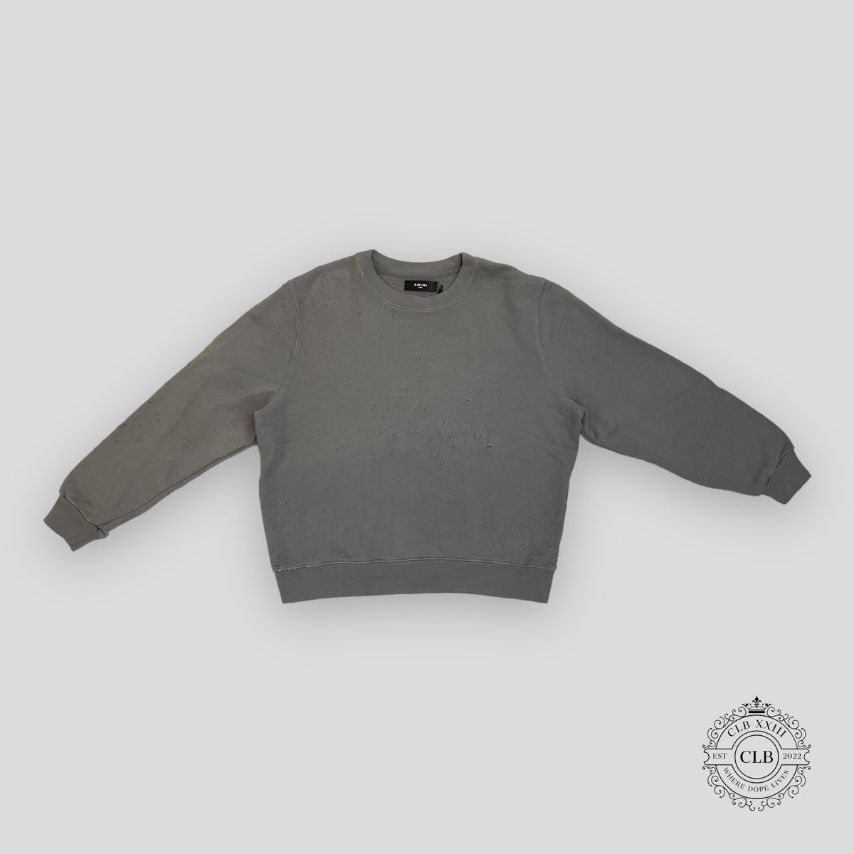 Amiri Shotgun Crewneck in Grey
