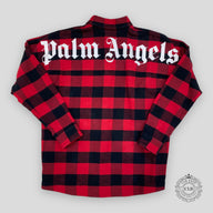PALM ANGELS CLASSIC LOGO OVERSHIRT - RED/BLACK