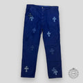 Chrome Hearts Cross Patch French Work Pants - Blue