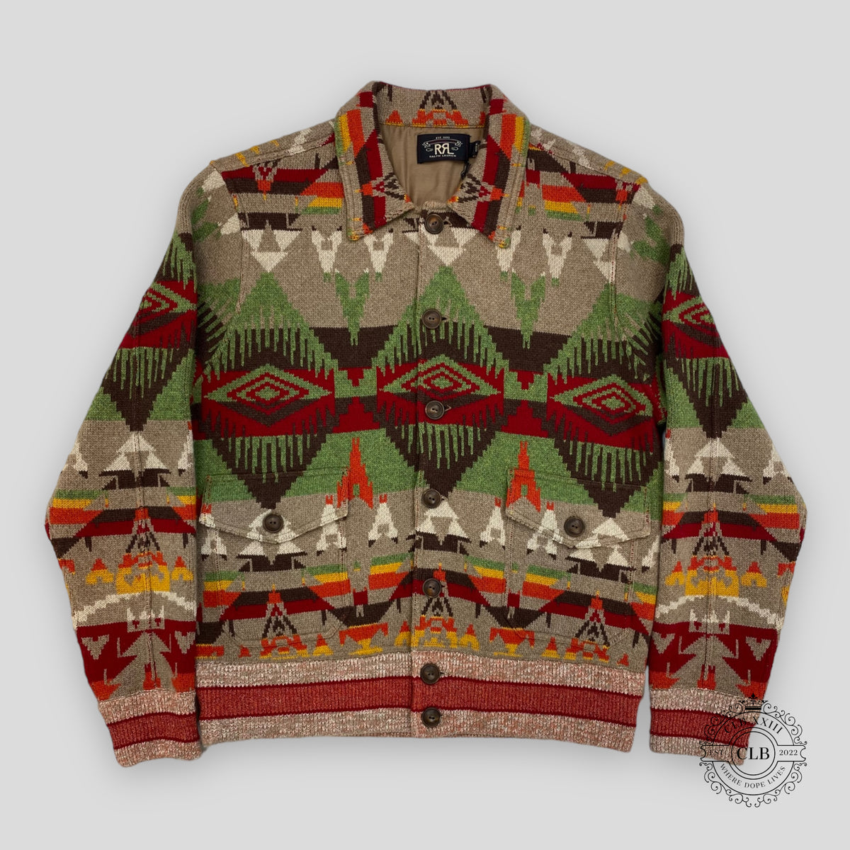 RRL SOUTHWESTERN PRINT JACKET - TAN