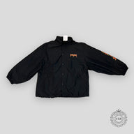 Balenciaga Oversized Logo Print Shell Windbreaker in Black