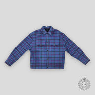 Louis Vuitton Plaid Trucker Jacket in Blue / Purple