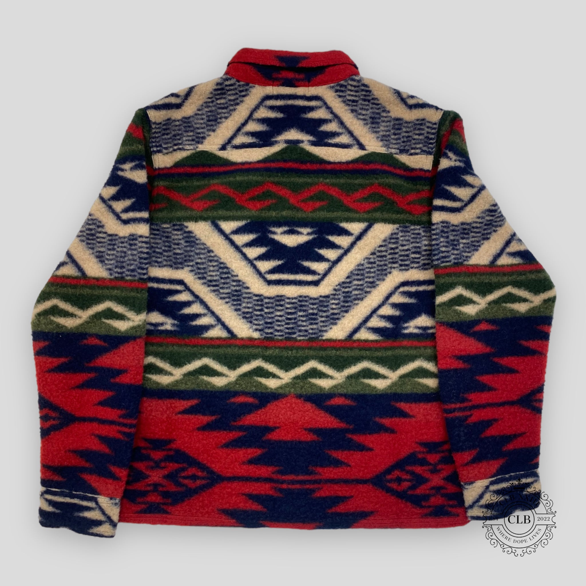RRL AZTEC FLEECE OVERSHIRT - MULTICOLOR