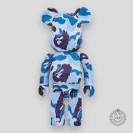 Bearbrick X A Bathing Ape "ABC Camo - Blue"