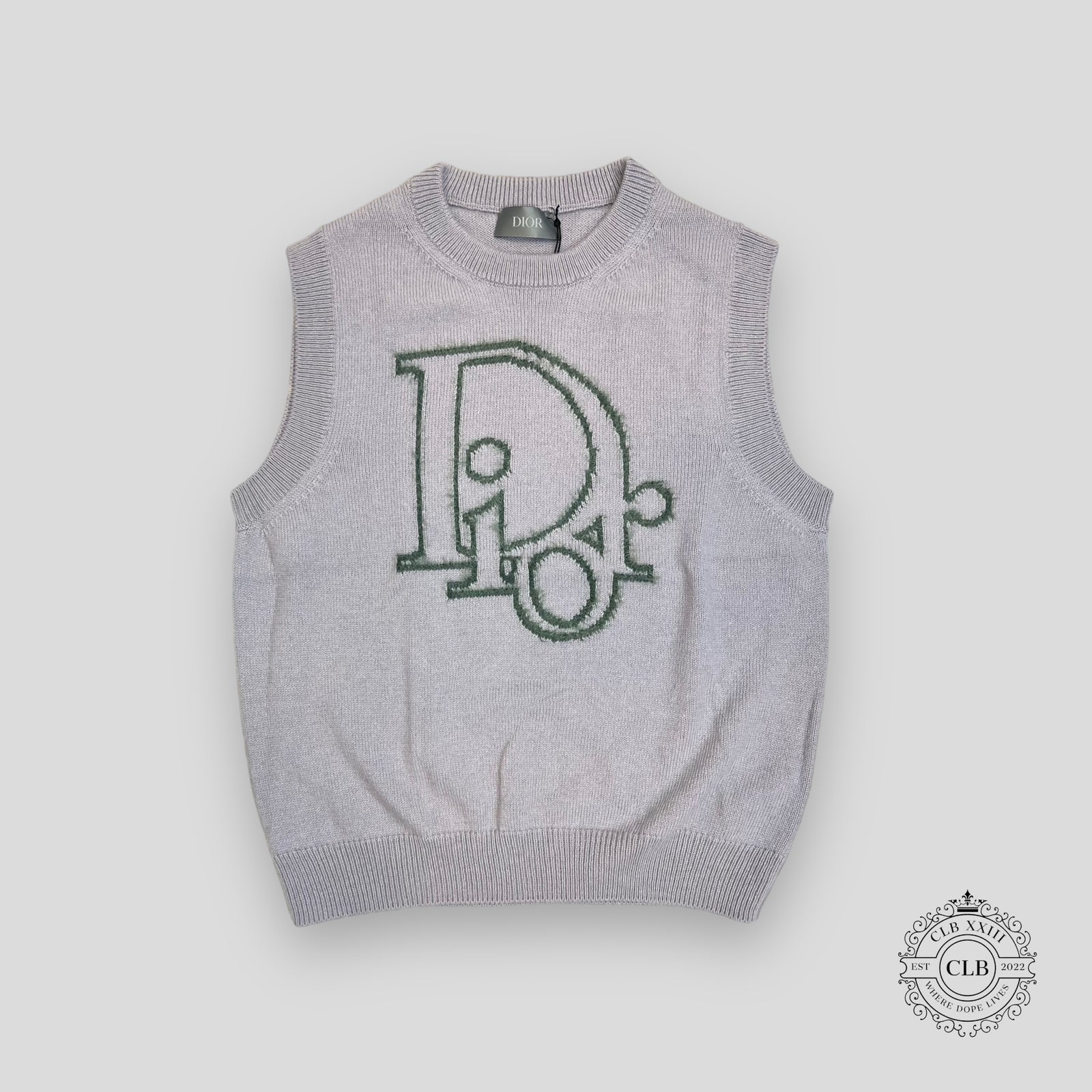 Dior Sleeveless Kitted Vest in Purple