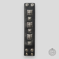 Chrome Hearts Wide Leather Bracelet - Black