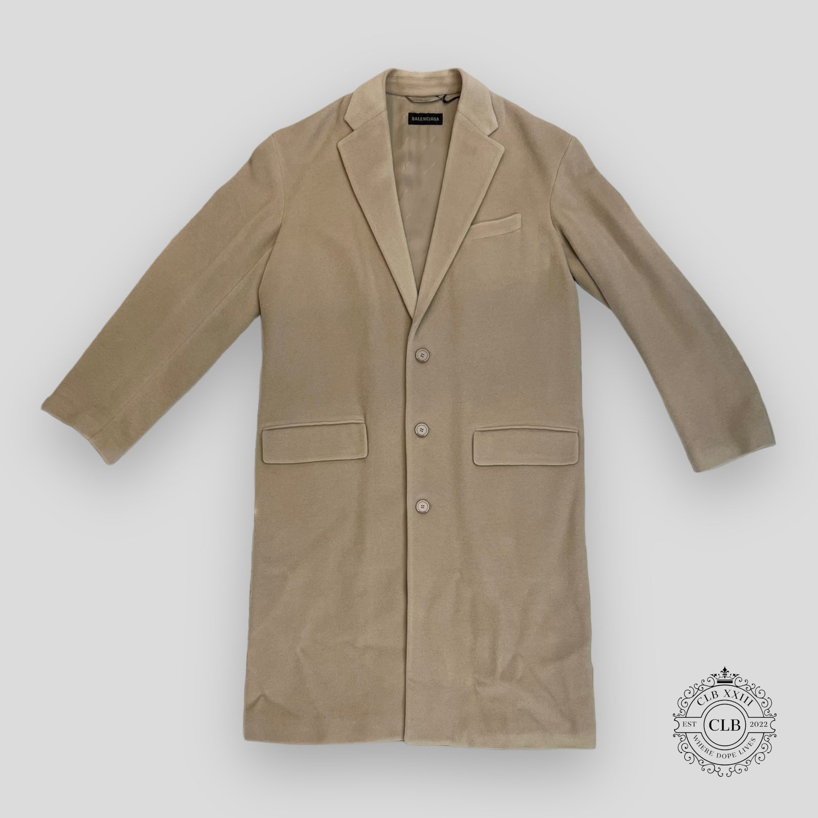 Balenciaga Oversized Brushed Coat in Camel