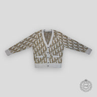 Dior Oblique Knit Cardigan - Grey