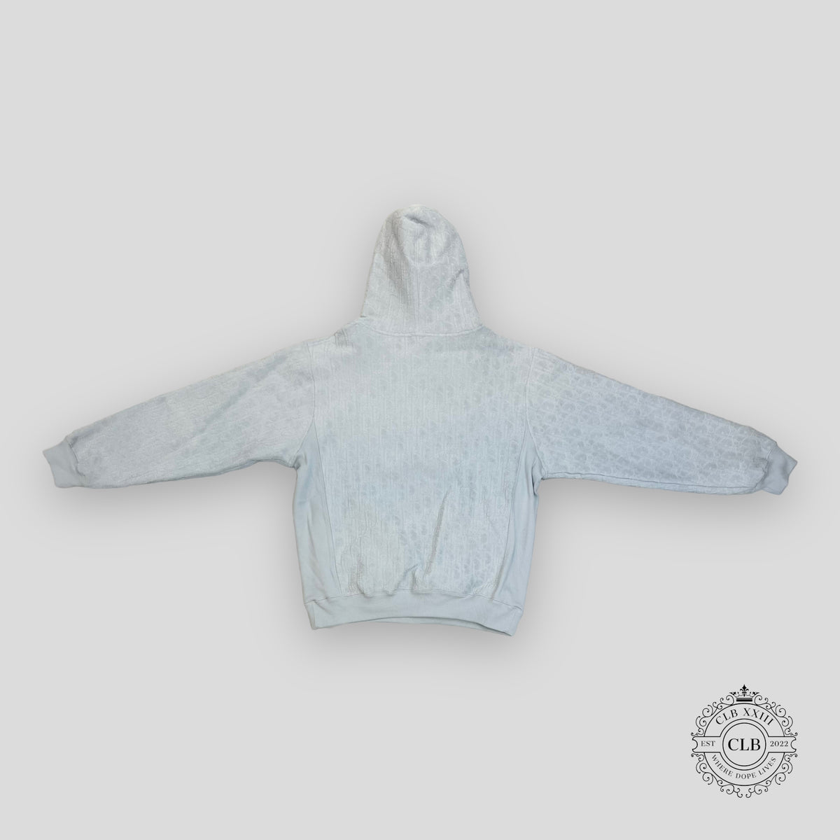 DIOR OBLIQUE HOODIE- BLUE