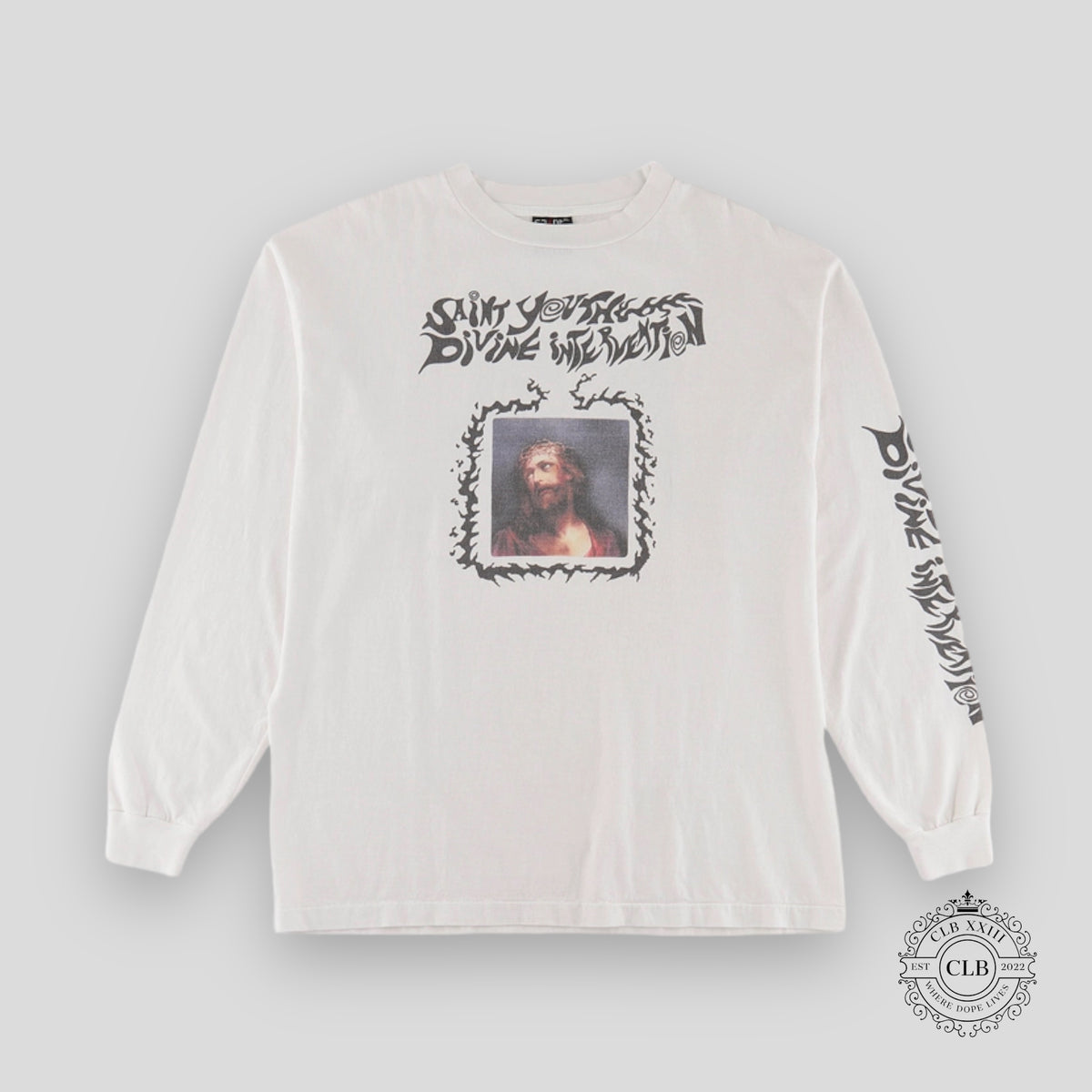 SAINT MICHAEL DIVINE INTERVENTION LONG SLEEVED SHIRT - WHITE