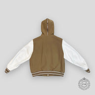Givenchy Hooded Varsity Jacket in White / Beige