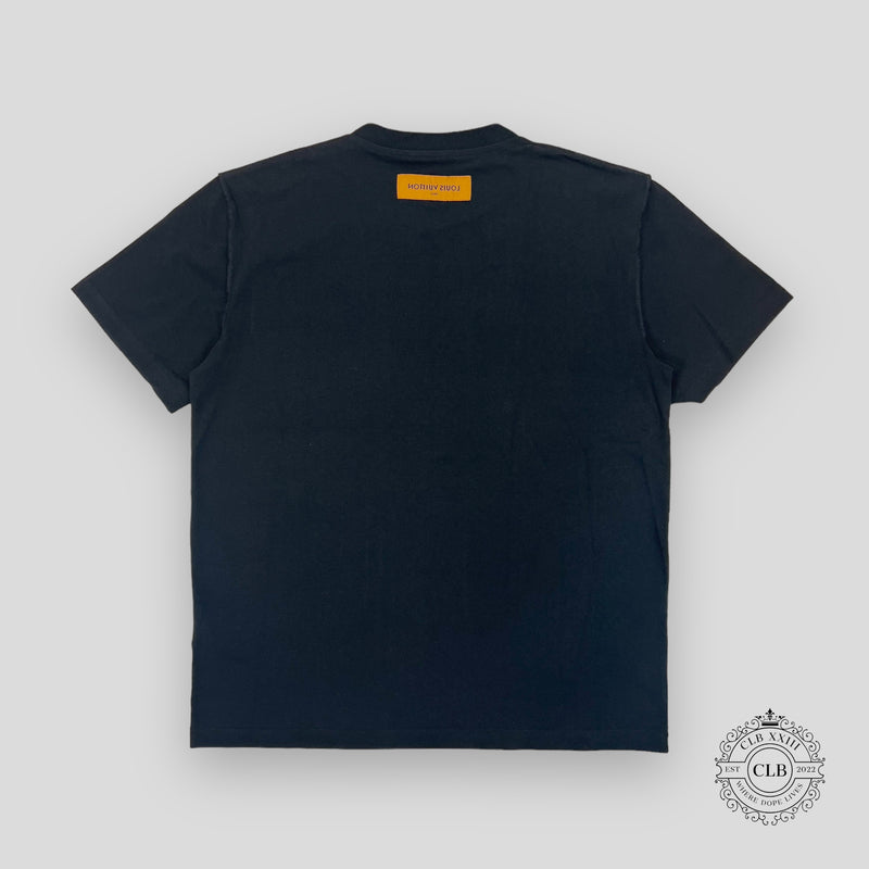 LOUIS VUITTON LV SPREAD EMBROIDERY T-SHIRT - BLACK