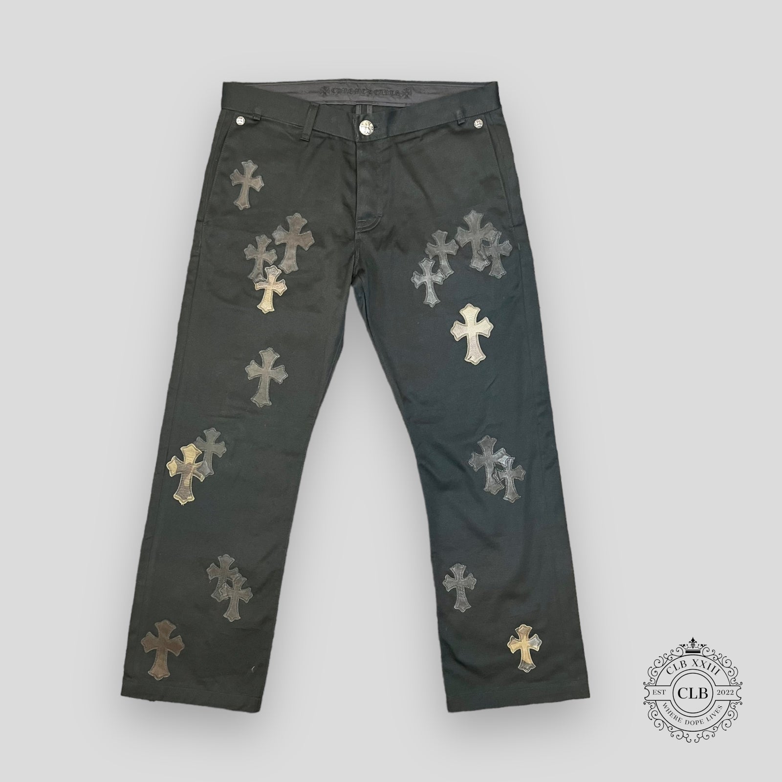 Chrome Hearts Cross Patch Chino Pants in Black / Camo