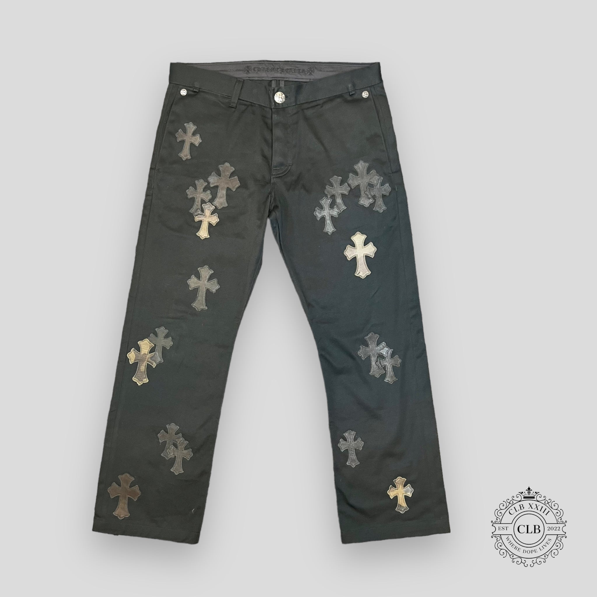 Chrome Hearts Cross Patch Chino Pants in Black / Camo