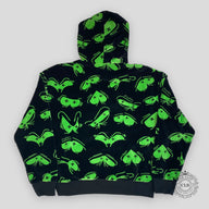 LOUIS VUITTON EYES GRAPHIC JACQUARD HOODIE - BLACK/GREEN