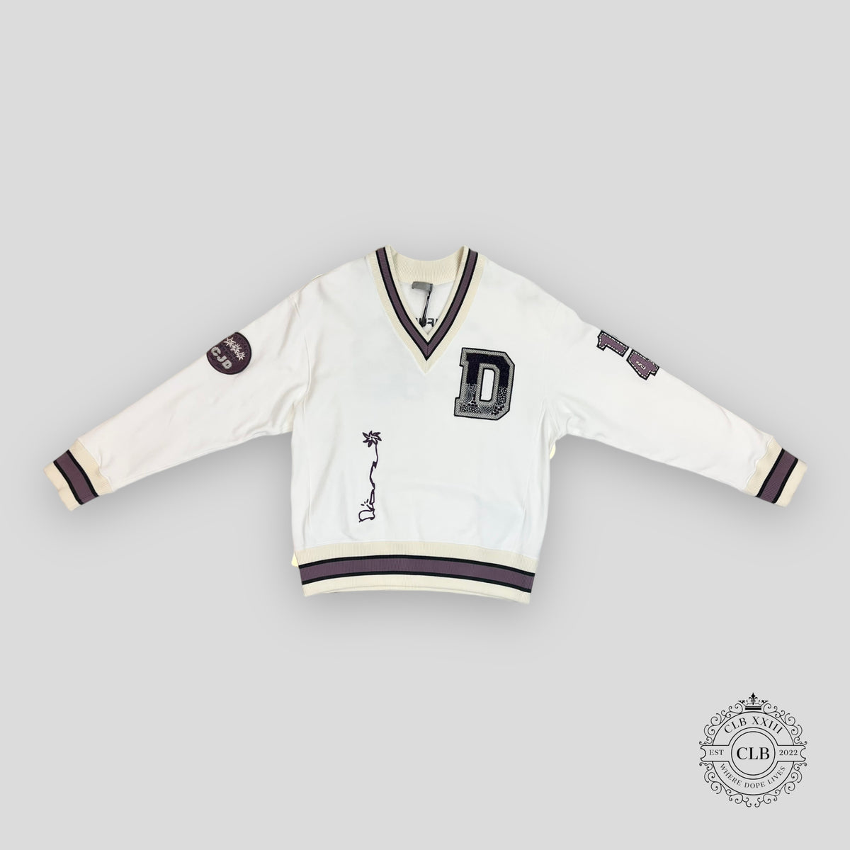 Dior X Cactus Jack SS22 Sweatshirt in White / Purple