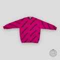 Balenciaga Insignia Oversized Intarsia All Over Logo in Pink/Black