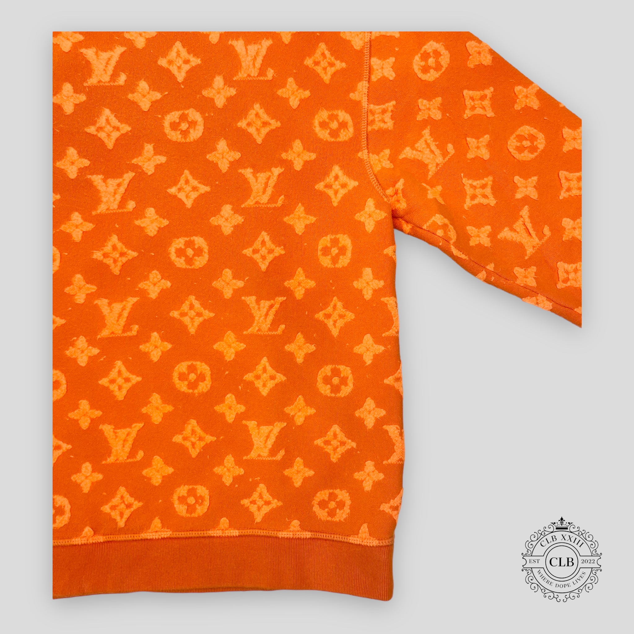LOUIS VUITTON MONOGRAM CREWNECK SWEATER - ORANGE