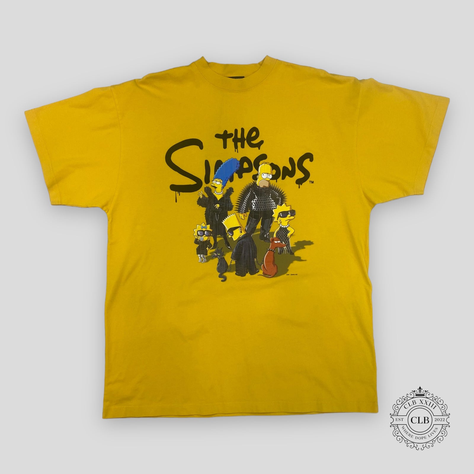 Balenciaga 'the Simpsons' Oversized Tee - Yellow