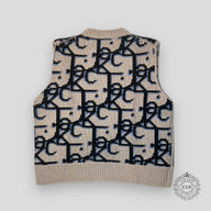 DIOR CACTUS JACK OBLIQUE KNIT VEST- BEIGE