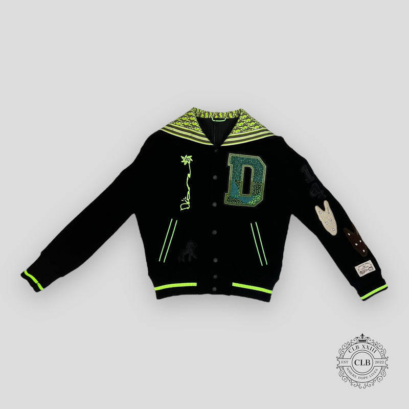 DIOR CACTUS JACK BASEBALL JACKET - GREEN