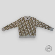 Dior Oblique Knit Sweater in Grey