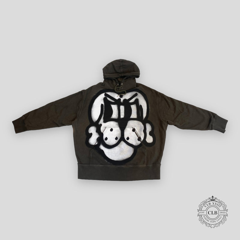GIVENCHY CHITO OVERSIZED HOODIE - ARMY GREEN