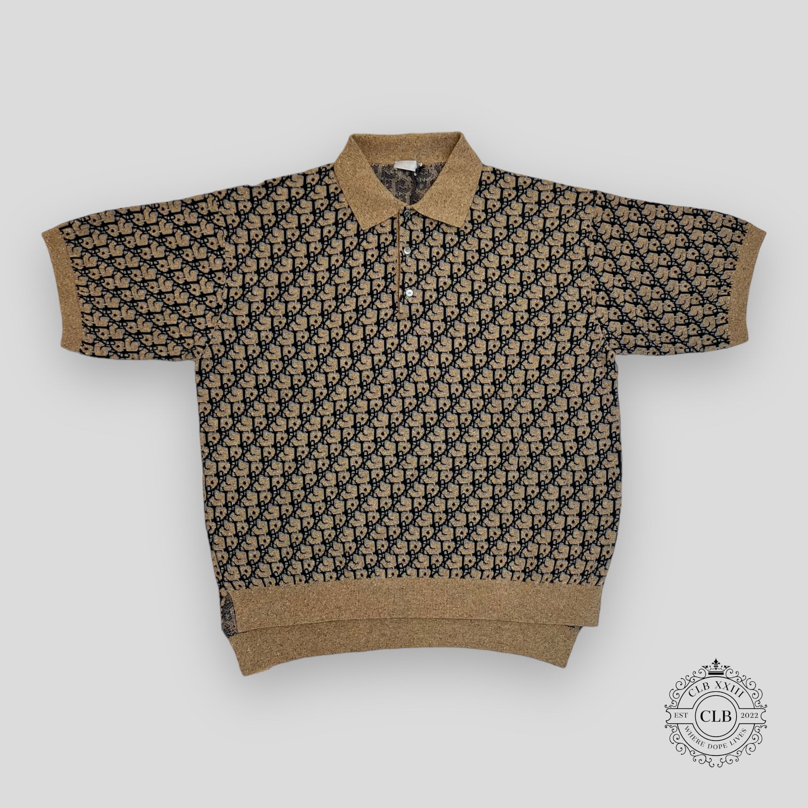 Dior x Cactus Jack Oblique Polo in Beige
