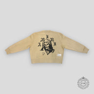 AMIRI WES LANG SOLAR KINGS CREWNECK - HEATHER BIRCH