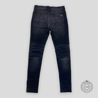 Amiri MX1 Cracked Paint Jeans in Aged Black/Blue